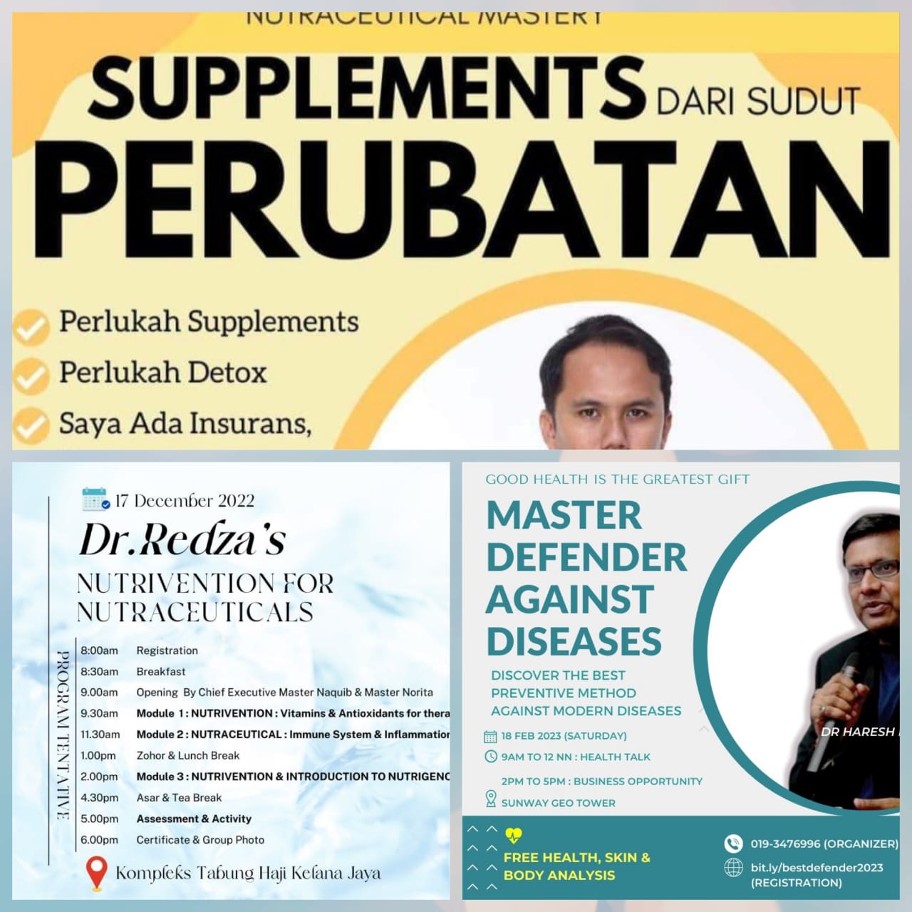Dr. Hafiz Sulaiman , Dr. Redza Rahman dan Dr Haresh Kumar