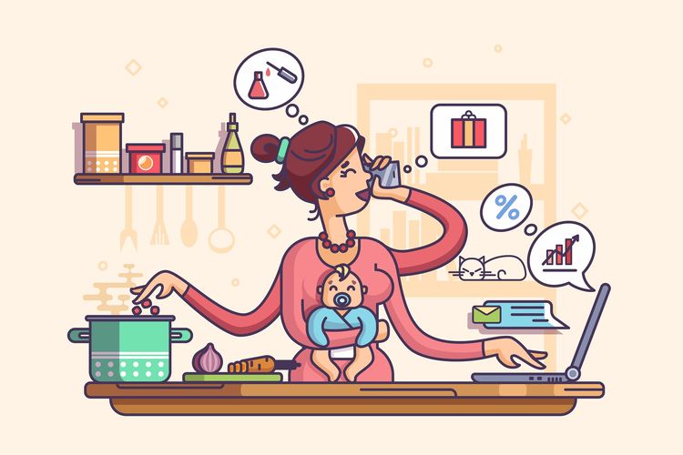 Wanita multitasking