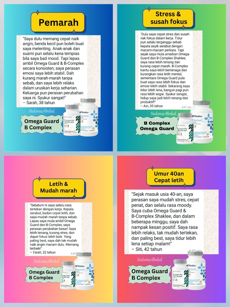 Testimoni Omega & B Complex